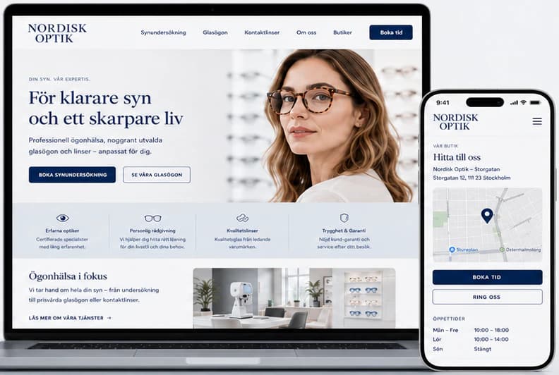 Nordisk Optik start page