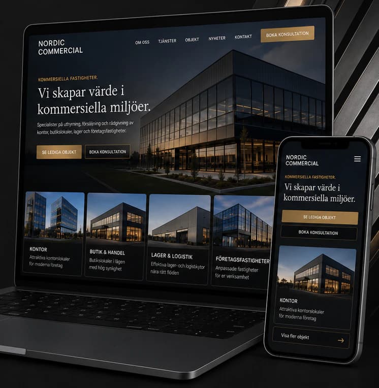 Nordic Commercial start page