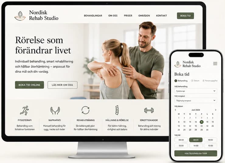 The Nordisk Rehab Studio concept website